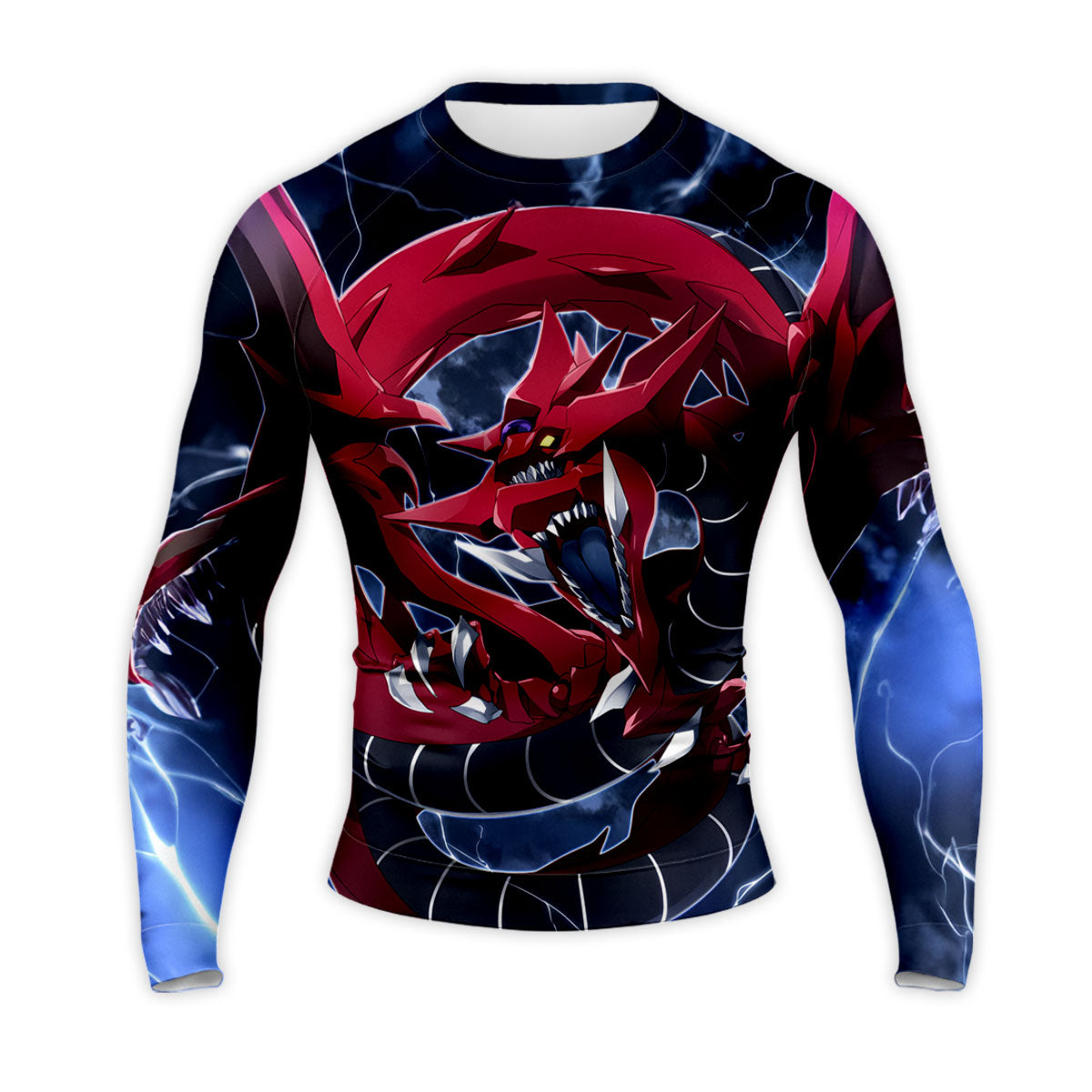Yugioh Slifer The Sky Dragon Redblack With Lightning Anime Apparel