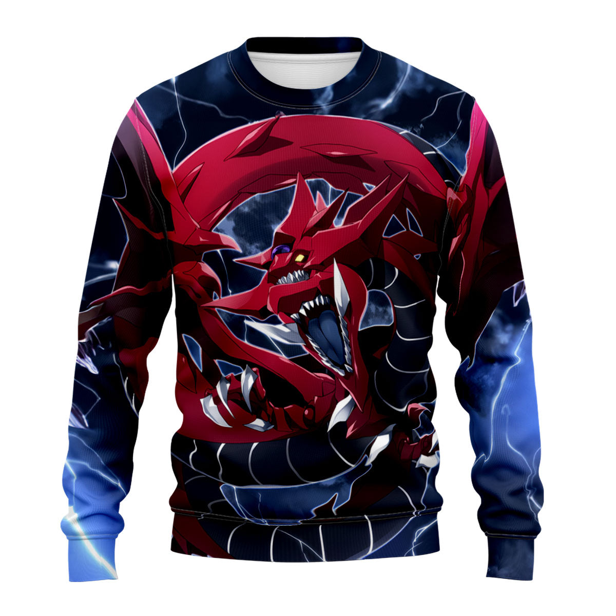 Yugioh Slifer The Sky Dragon Redblack With Lightning Anime Apparel
