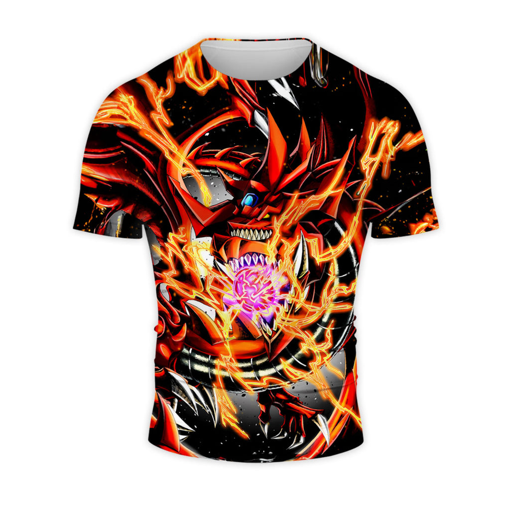 Yugioh Slifer The Sky Dragon With Red And Black Flames Anime Apparel