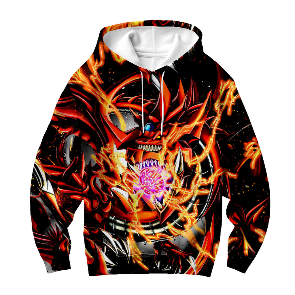 Yugioh Slifer The Sky Dragon With Red And Black Flames Anime Apparel