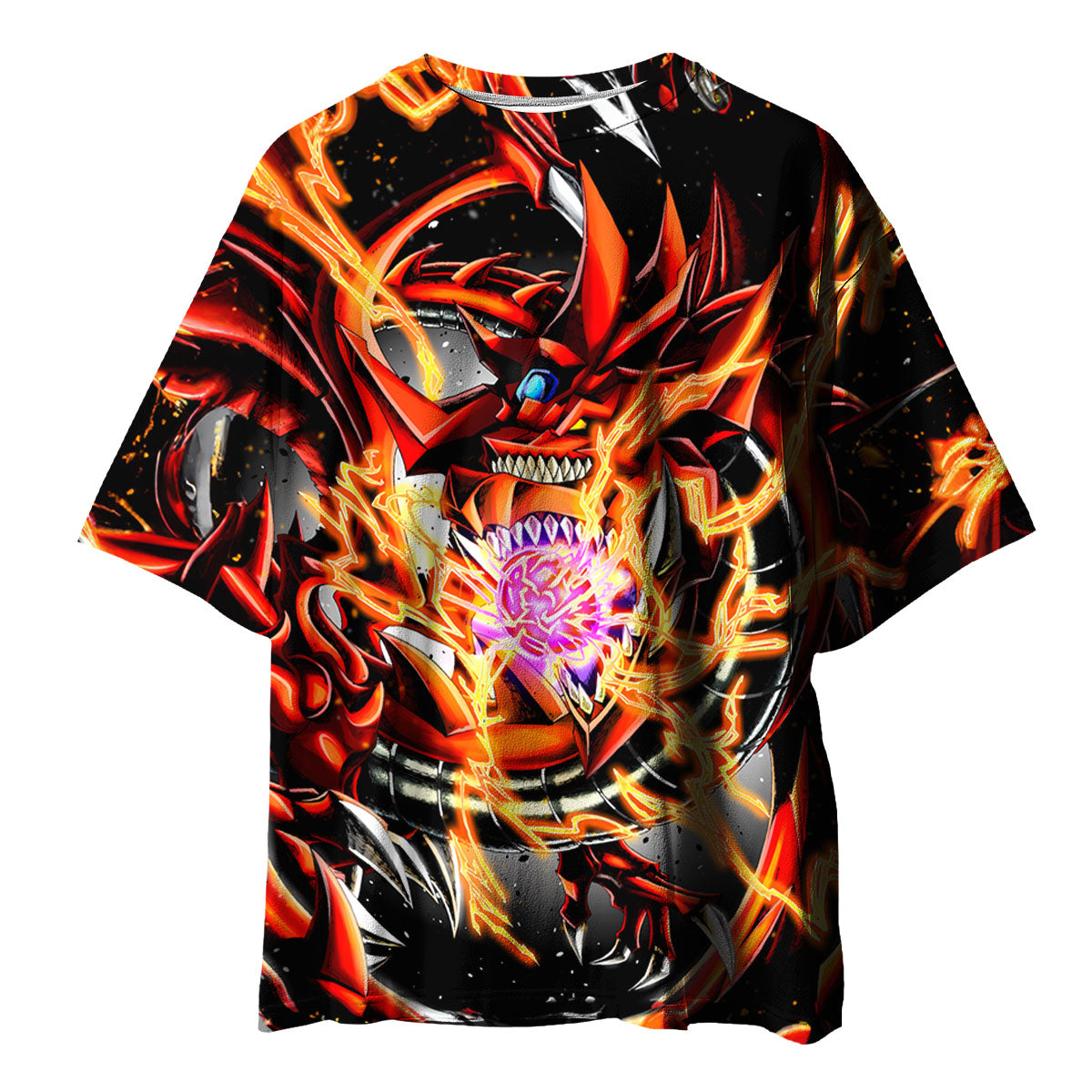 Yugioh Slifer The Sky Dragon With Red And Black Flames Anime Apparel
