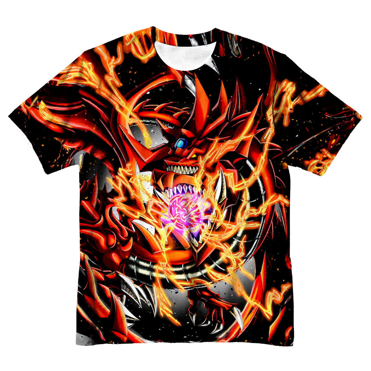 Yugioh Slifer The Sky Dragon With Red And Black Flames Anime Apparel