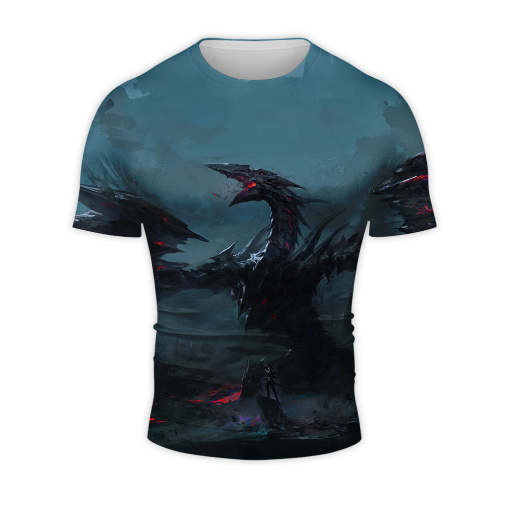 Yugioh Stardust Dragon Emerging In Dark Smoke Scene Anime Apparel