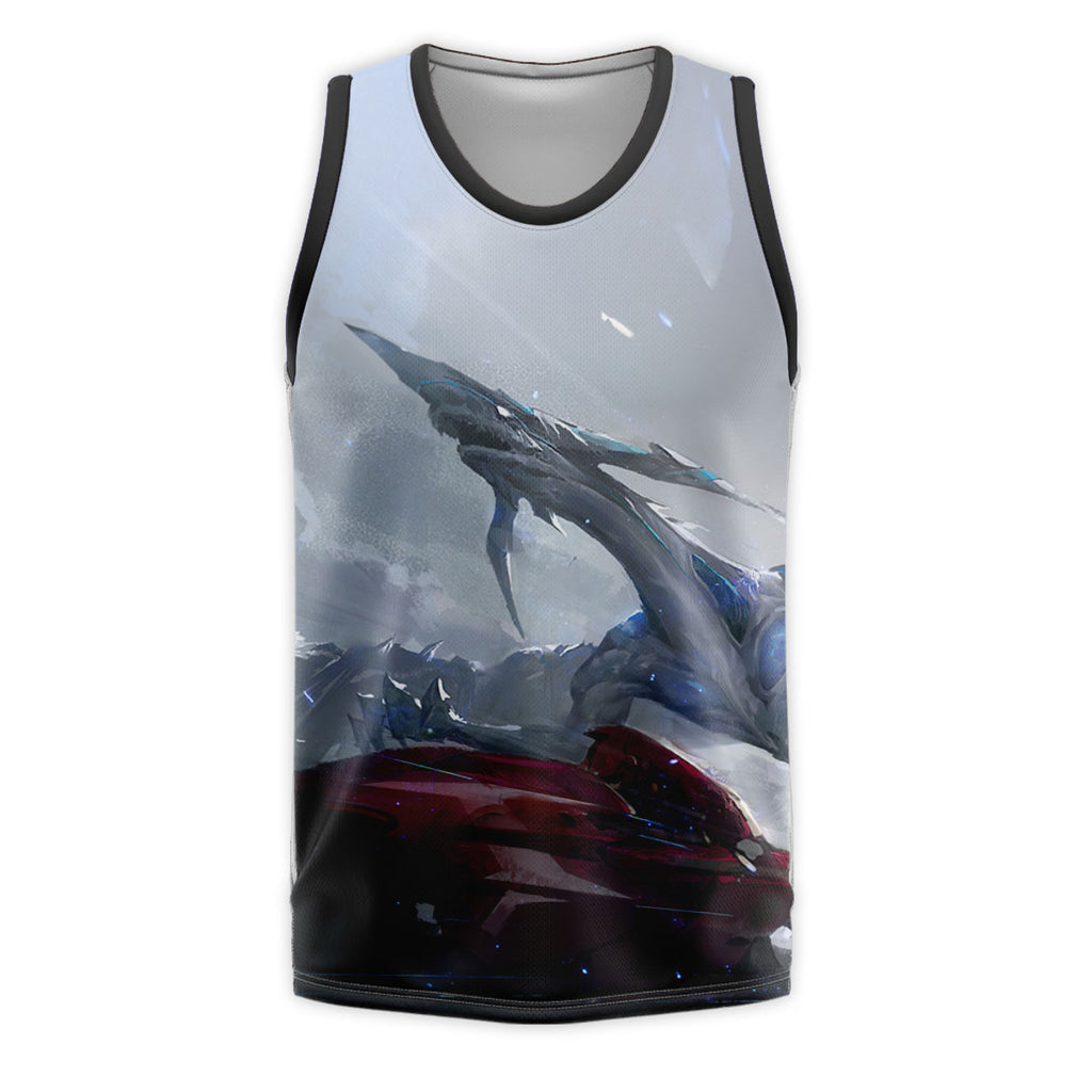 Yugioh! Stardust Dragon With Red Vehicle And Bluegray Anime Apparel