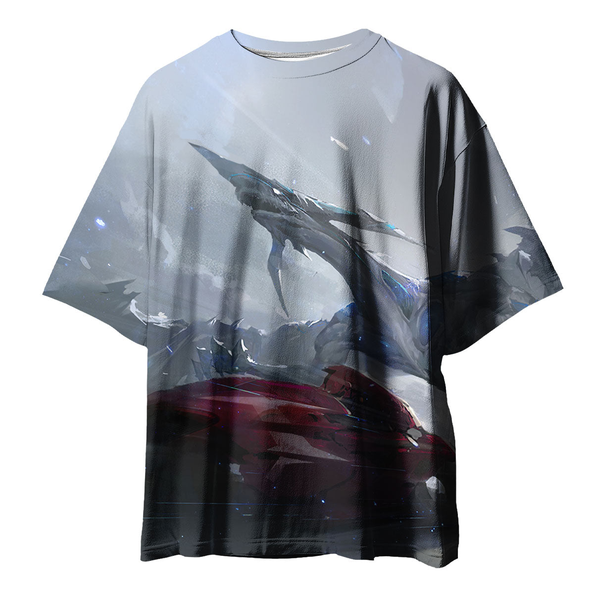 Yugioh! Stardust Dragon With Red Vehicle And Bluegray Anime Apparel