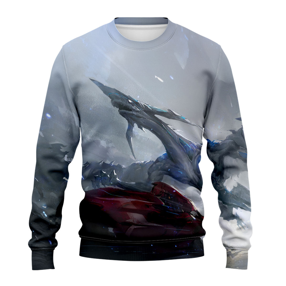Yugioh! Stardust Dragon With Red Vehicle And Bluegray Anime Apparel