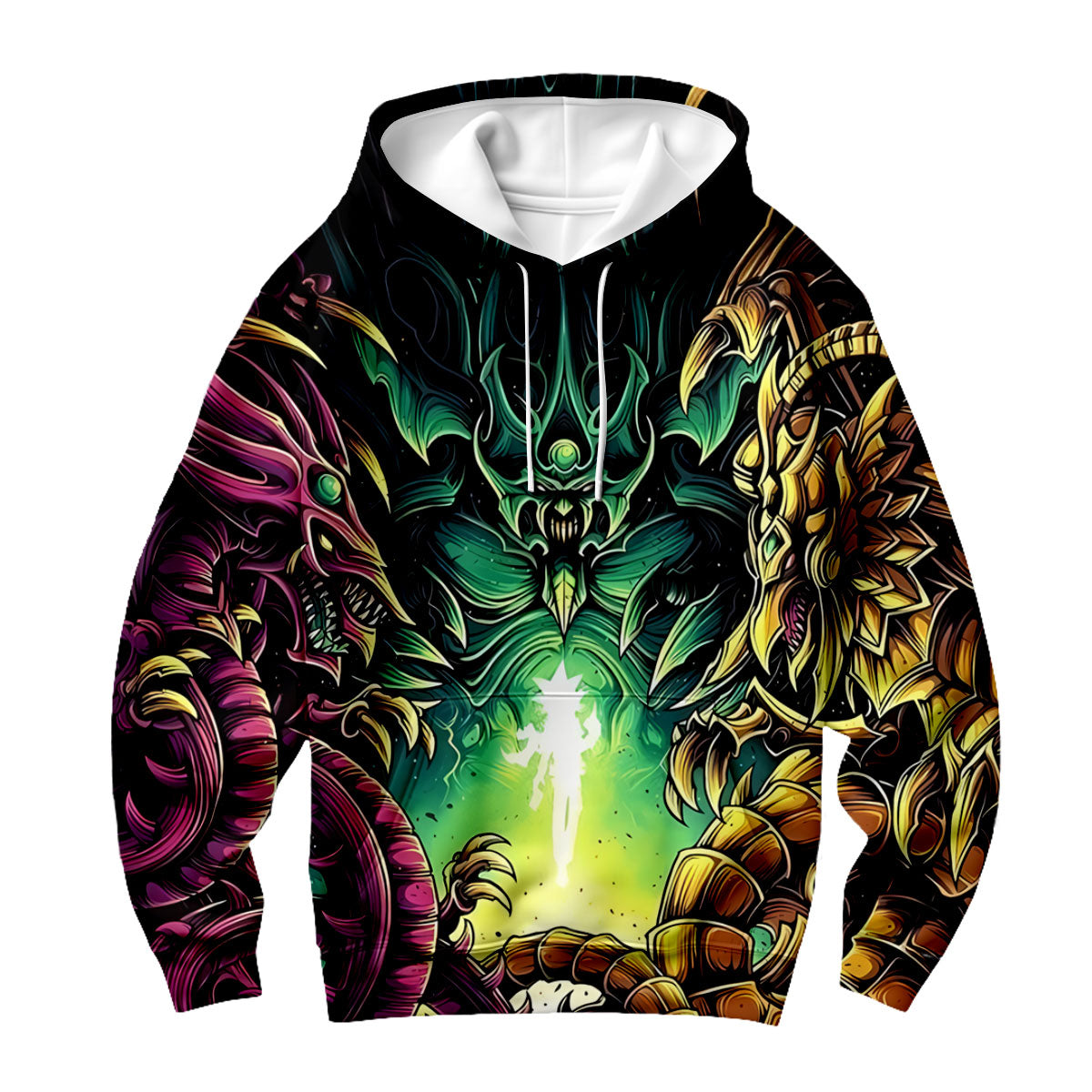 Yugioh The Three Egyptian Gods Clashing In Dark Battle Anime Apparel