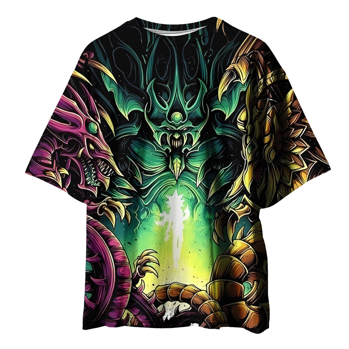 Yugioh The Three Egyptian Gods Clashing In Dark Battle Anime Apparel