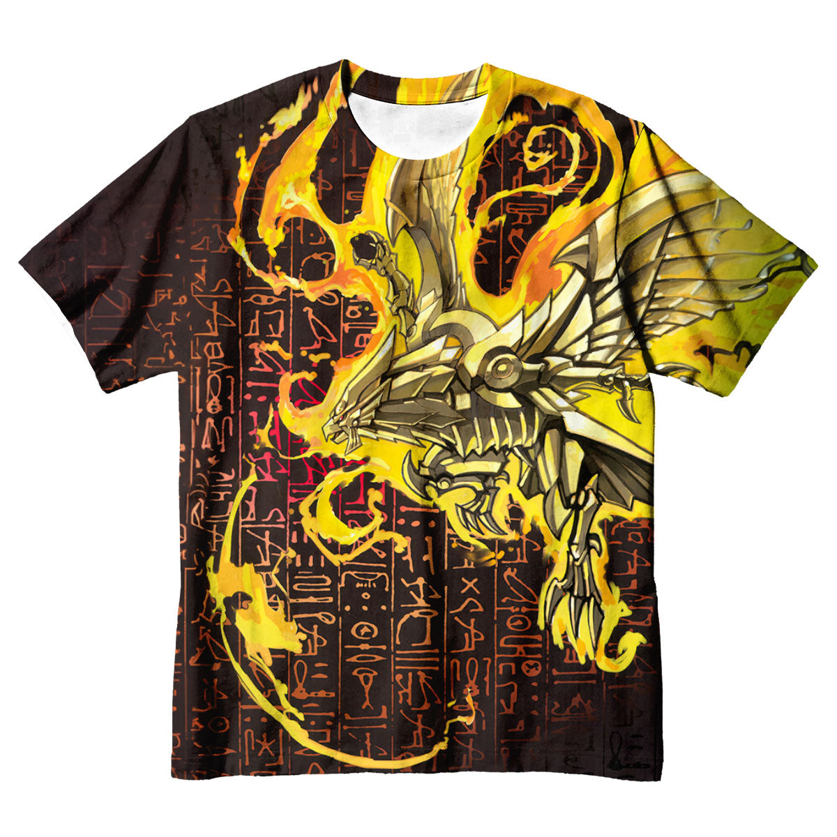 Yugioh The Winged Dragon Of Ra Surrounded By Yellow Flames Anime Apparel