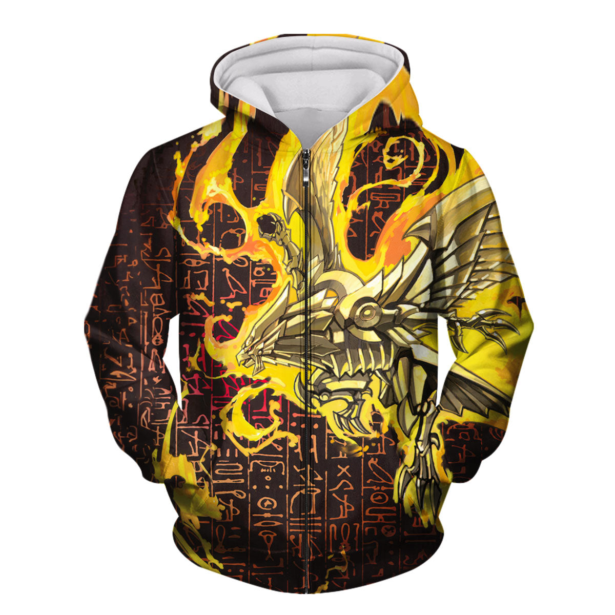 Yugioh The Winged Dragon Of Ra Surrounded By Yellow Flames Anime Apparel