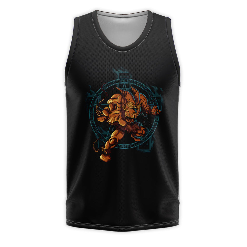 Yugioh Wicked God Standing Before Orange Emblem Anime Apparel