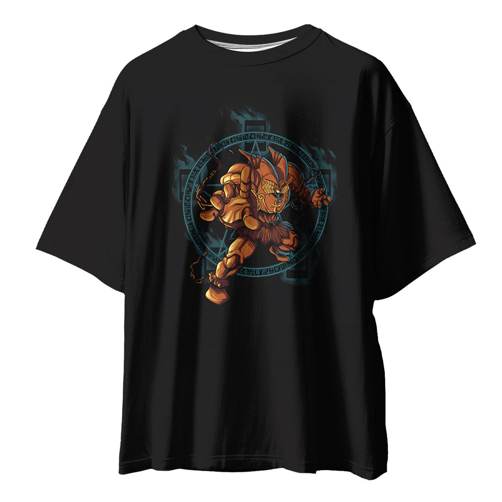 Yugioh Wicked God Standing Before Orange Emblem Anime Apparel