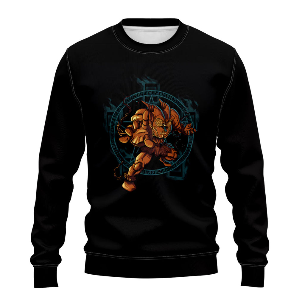 Yugioh Wicked God Standing Before Orange Emblem Anime Apparel