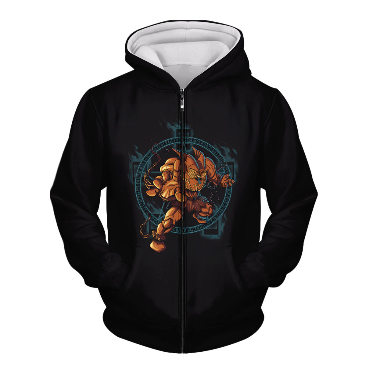 Yugioh Wicked God Standing Before Orange Emblem Anime Apparel