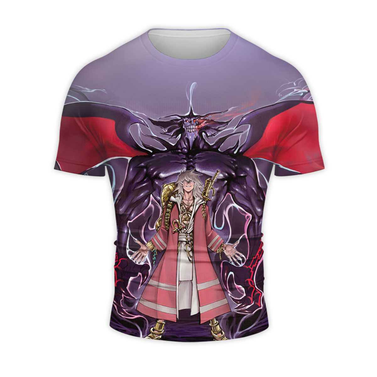 Yugioh Yami Bakura Cloaked In Dark Demonic Purple Anime Apparel