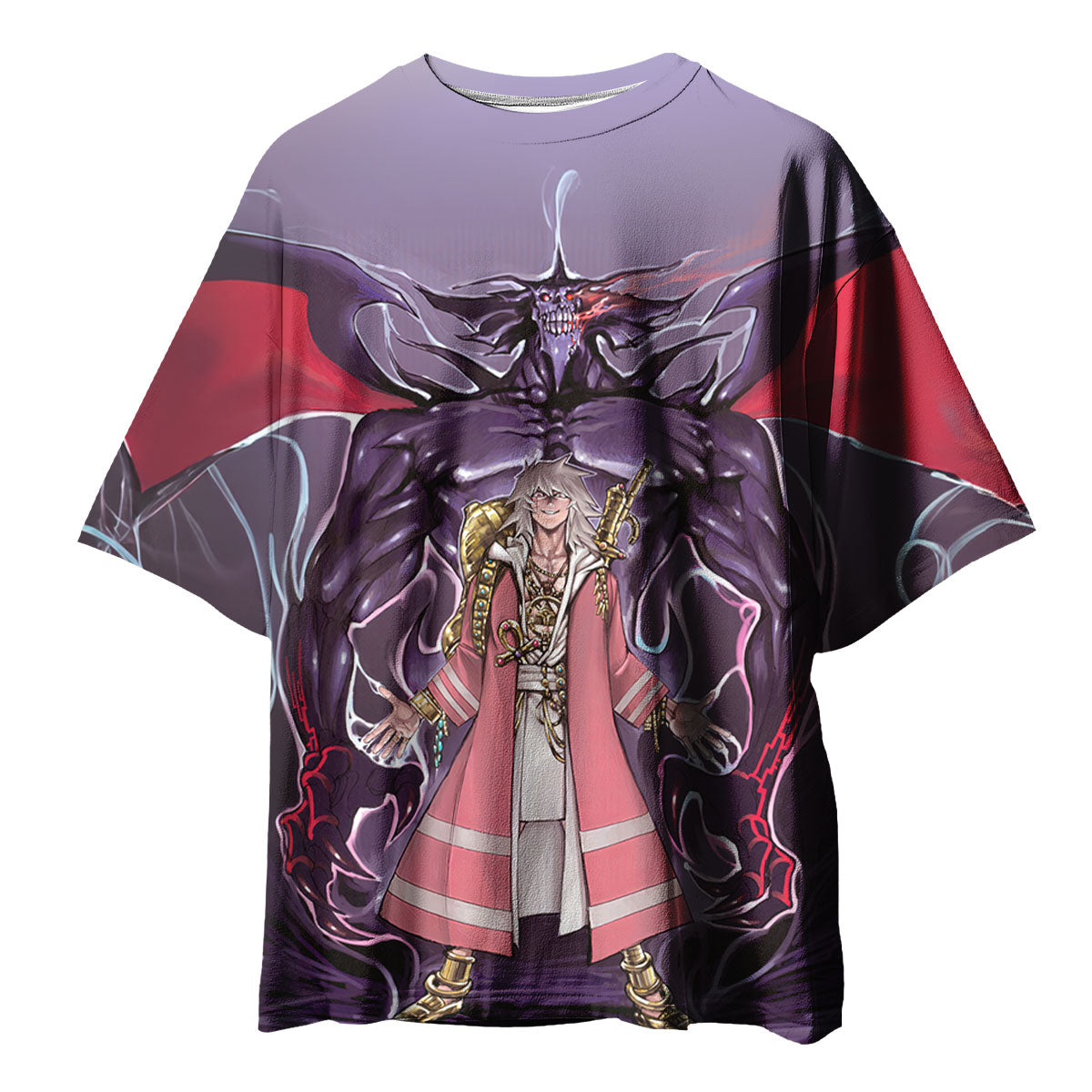 Yugioh Yami Bakura Cloaked In Dark Demonic Purple Anime Apparel