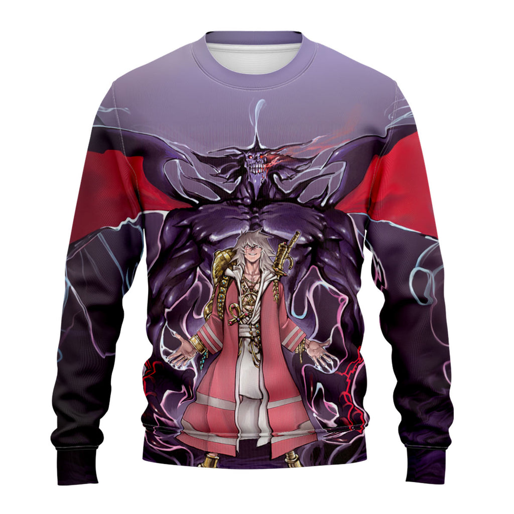 Yugioh Yami Bakura Cloaked In Dark Demonic Purple Anime Apparel