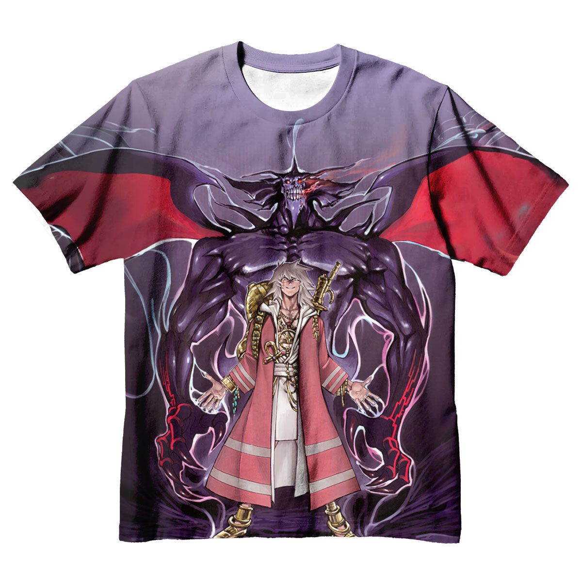 Yugioh Yami Bakura Cloaked In Dark Demonic Purple Anime Apparel