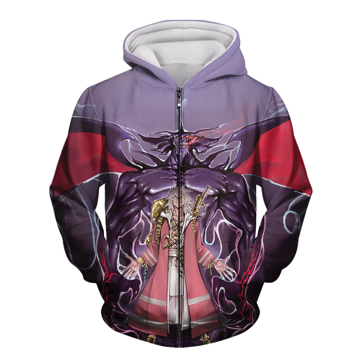 Yugioh Yami Bakura Cloaked In Dark Demonic Purple Anime Apparel