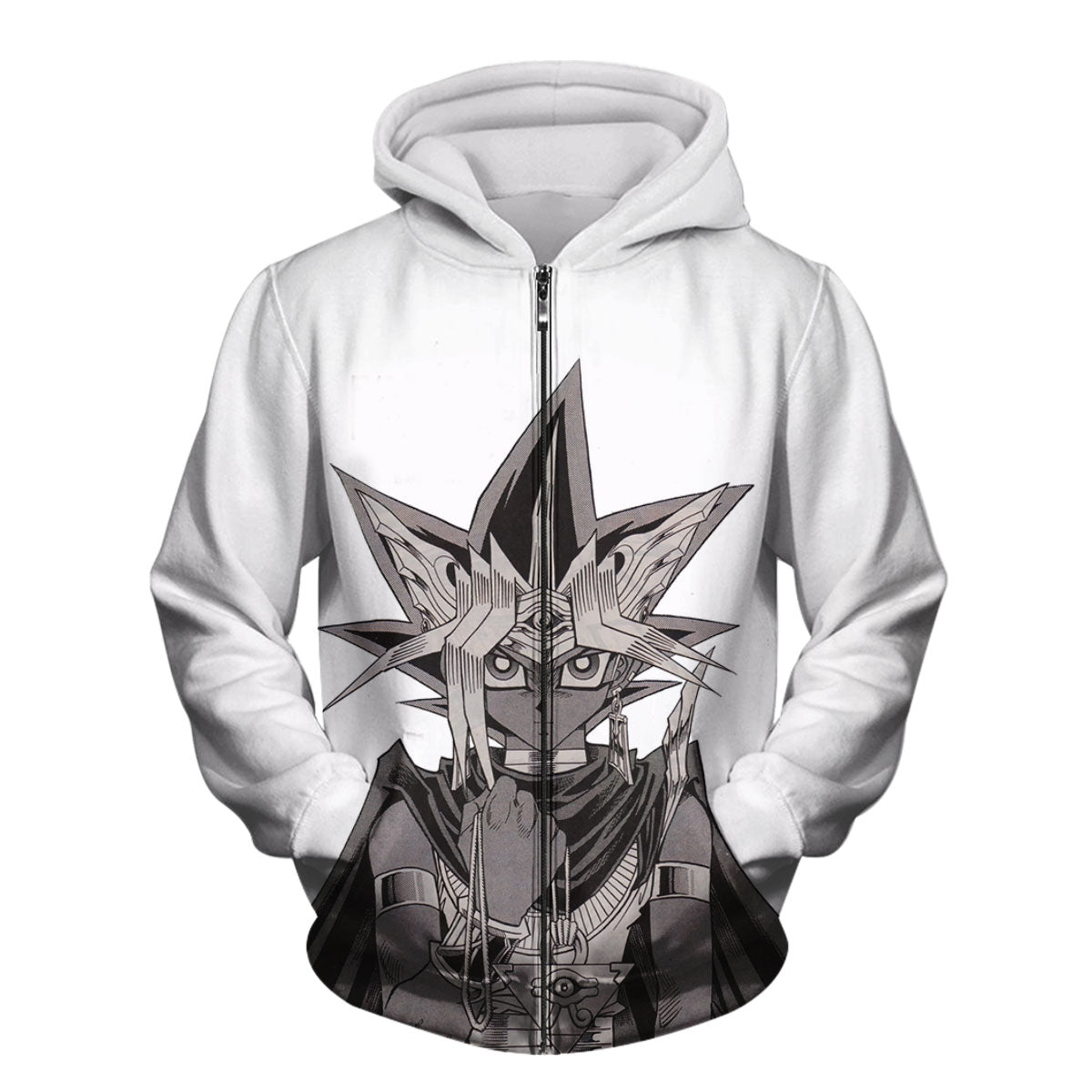 Yugioh Yami Yugi Black And White Manga Portrait Anime Apparel