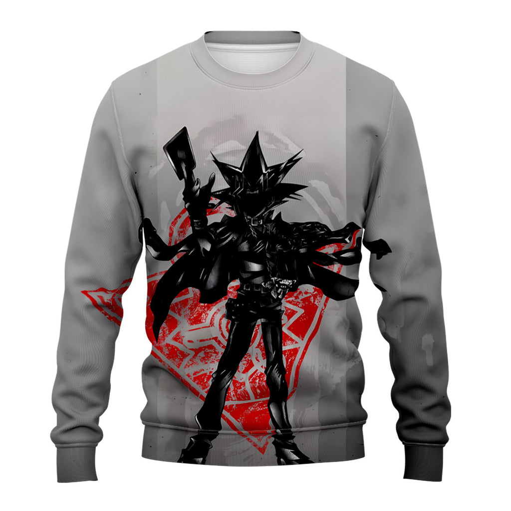 Yugioh Yami Yugi Holding Black And Red Card Standing Anime Apparel