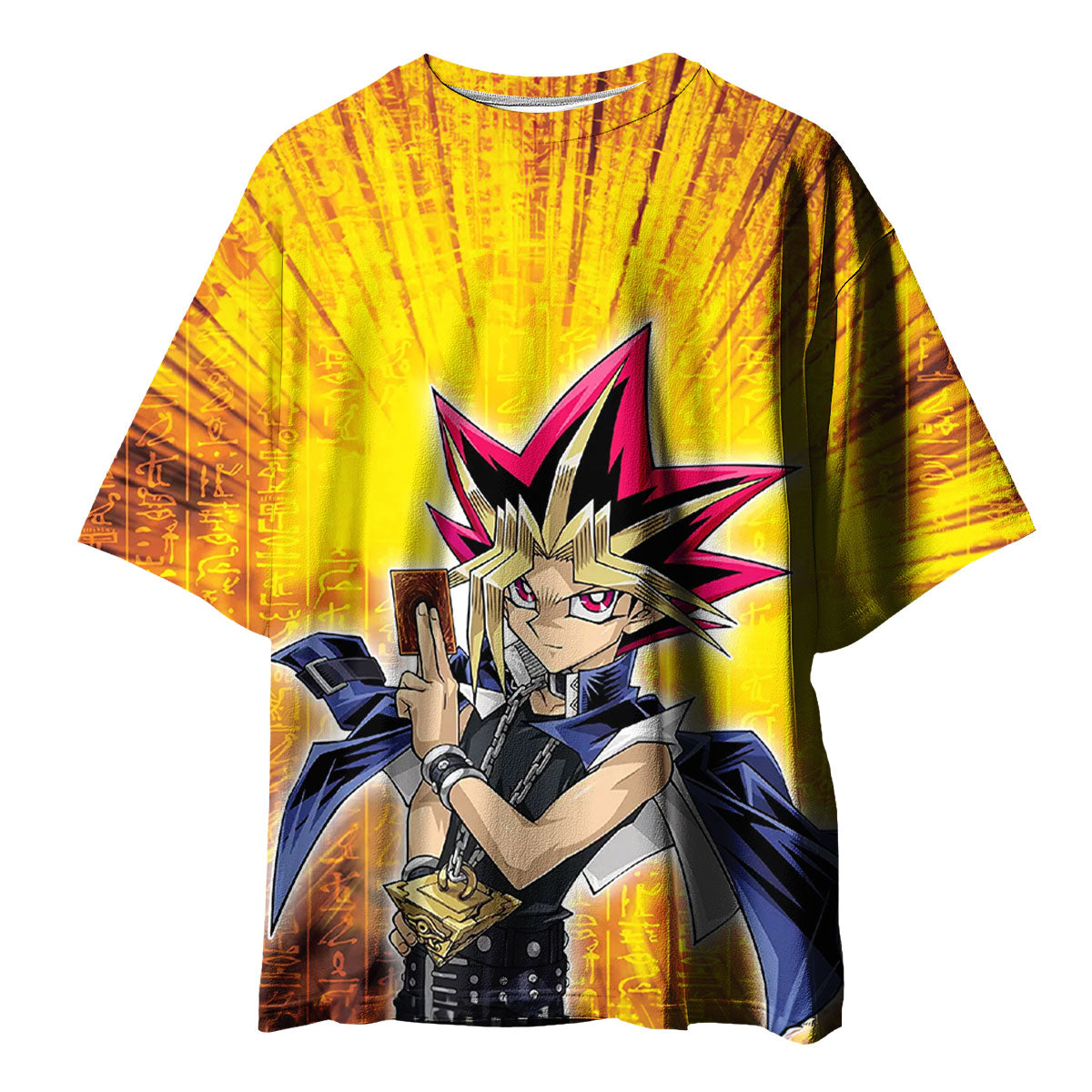 Yugioh Yami Yugi Holding Yellow Card Anime Apparel