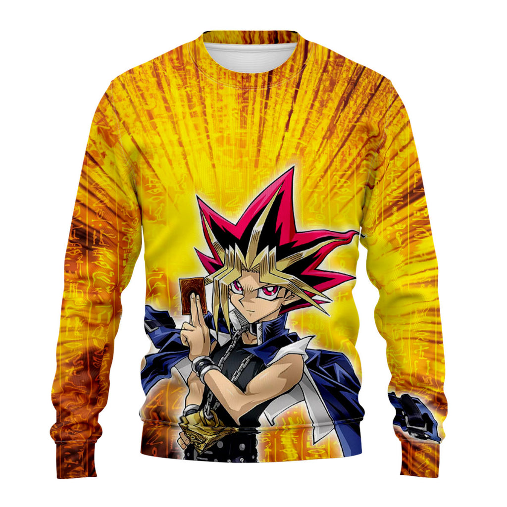 Yugioh Yami Yugi Holding Yellow Card Anime Apparel