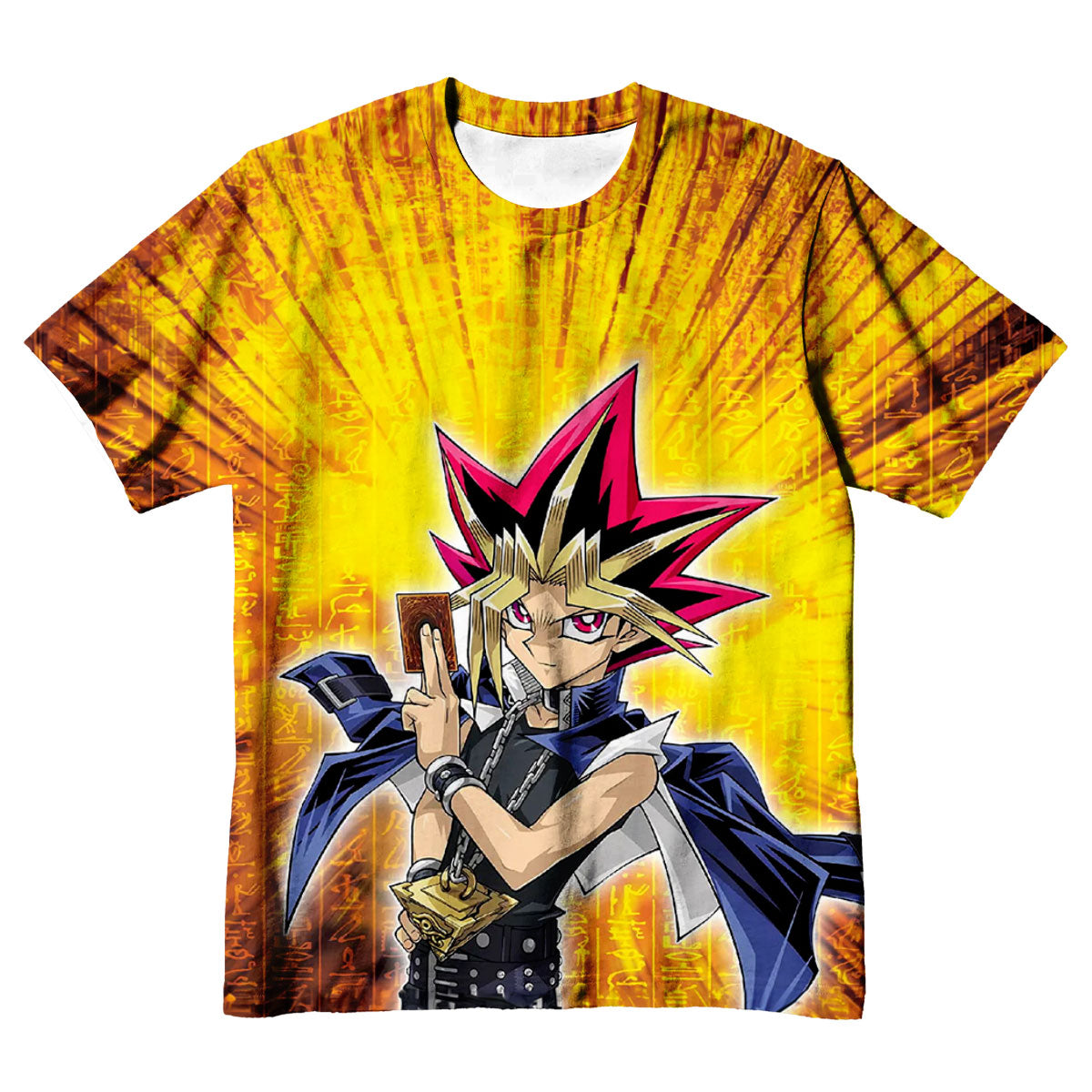 Yugioh Yami Yugi Holding Yellow Card Anime Apparel