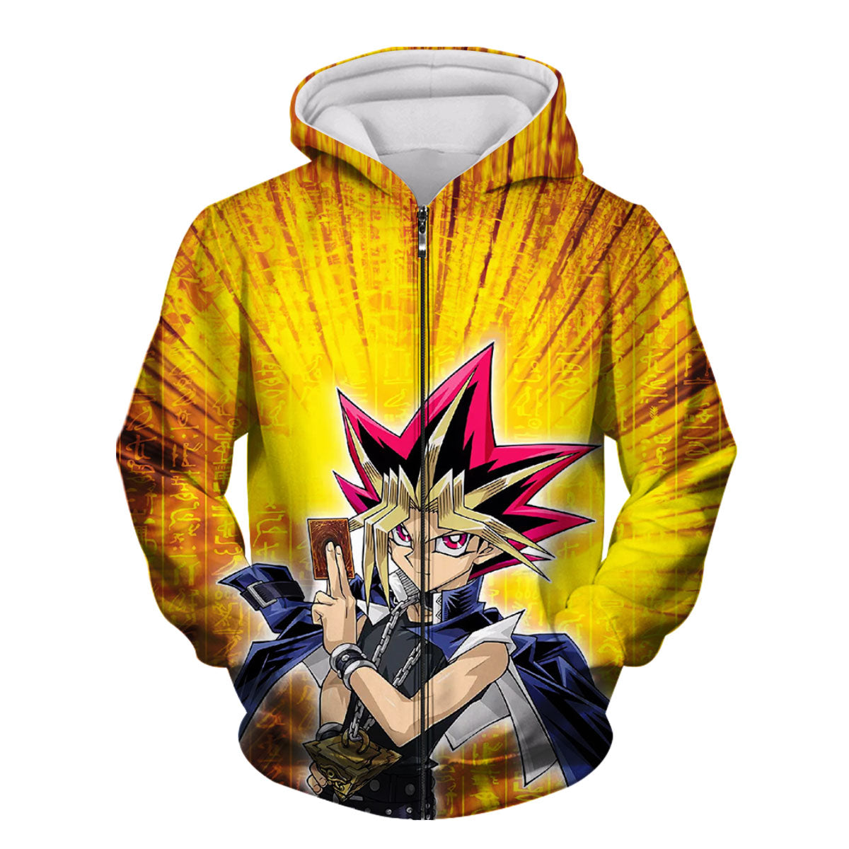 Yugioh Yami Yugi Holding Yellow Card Anime Apparel