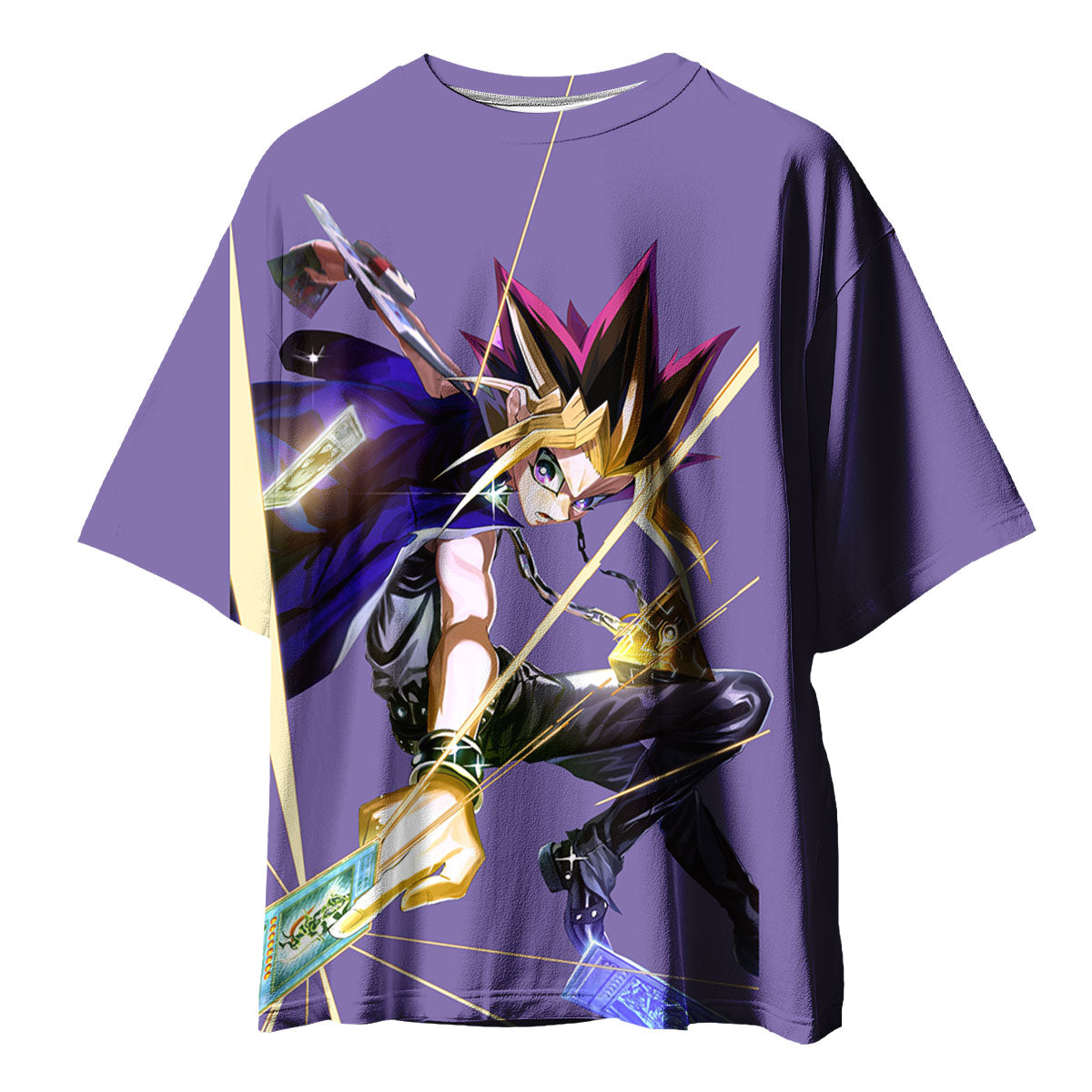 Yugioh Yami Yugi In Action With Purple Aura Anime Apparel
