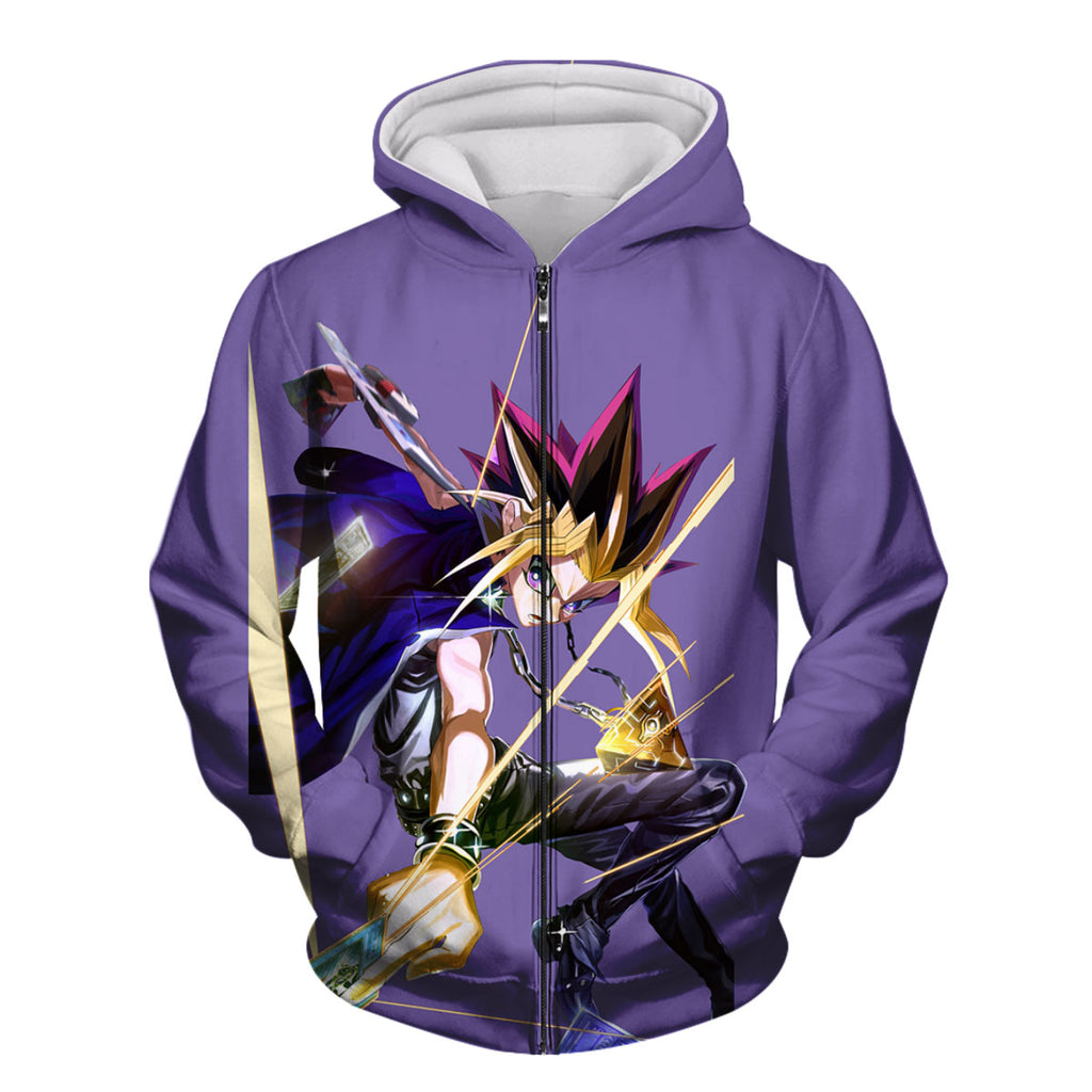 Yugioh Yami Yugi In Action With Purple Aura Anime Apparel