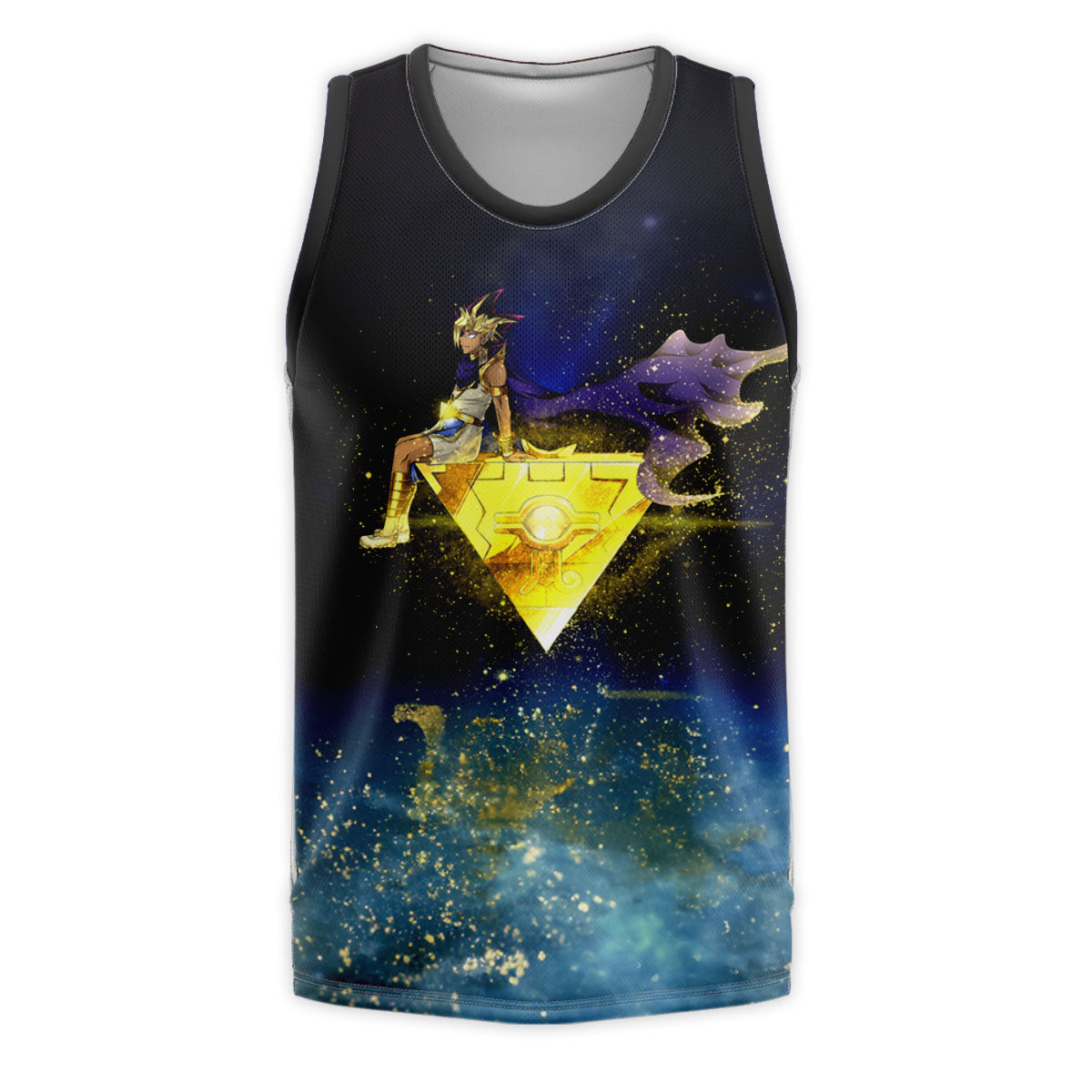 Yugioh Yami Yugi Seated On Dark Blue Millennium Puzzle Anime Apparel
