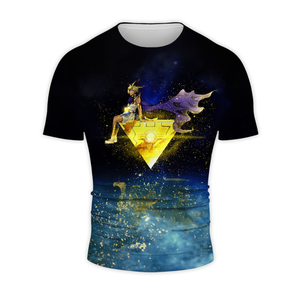 Yugioh Yami Yugi Seated On Dark Blue Millennium Puzzle Anime Apparel