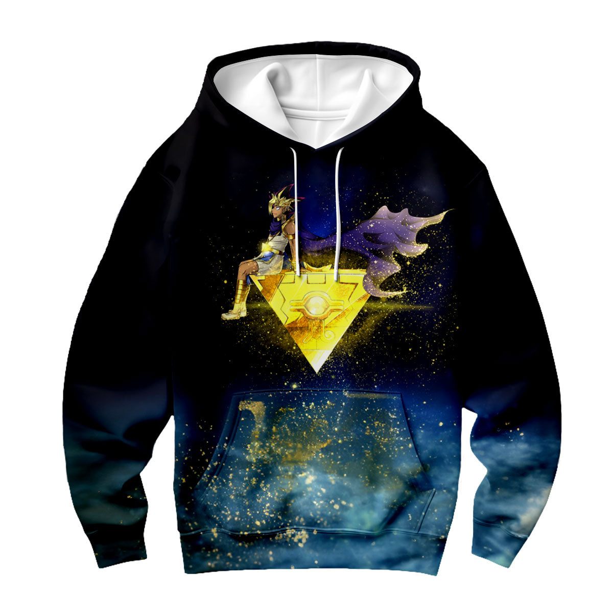 Yugioh Yami Yugi Seated On Dark Blue Millennium Puzzle Anime Apparel