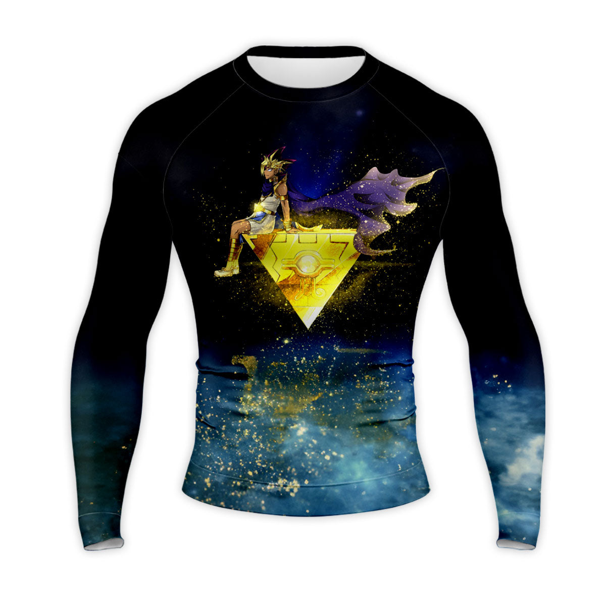 Yugioh Yami Yugi Seated On Dark Blue Millennium Puzzle Anime Apparel