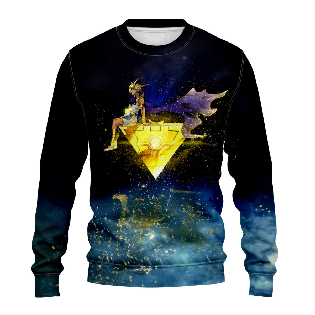 Yugioh Yami Yugi Seated On Dark Blue Millennium Puzzle Anime Apparel