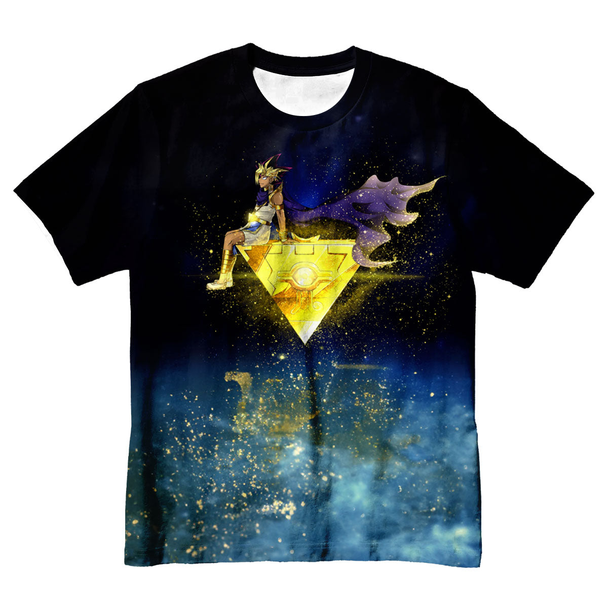 Yugioh Yami Yugi Seated On Dark Blue Millennium Puzzle Anime Apparel