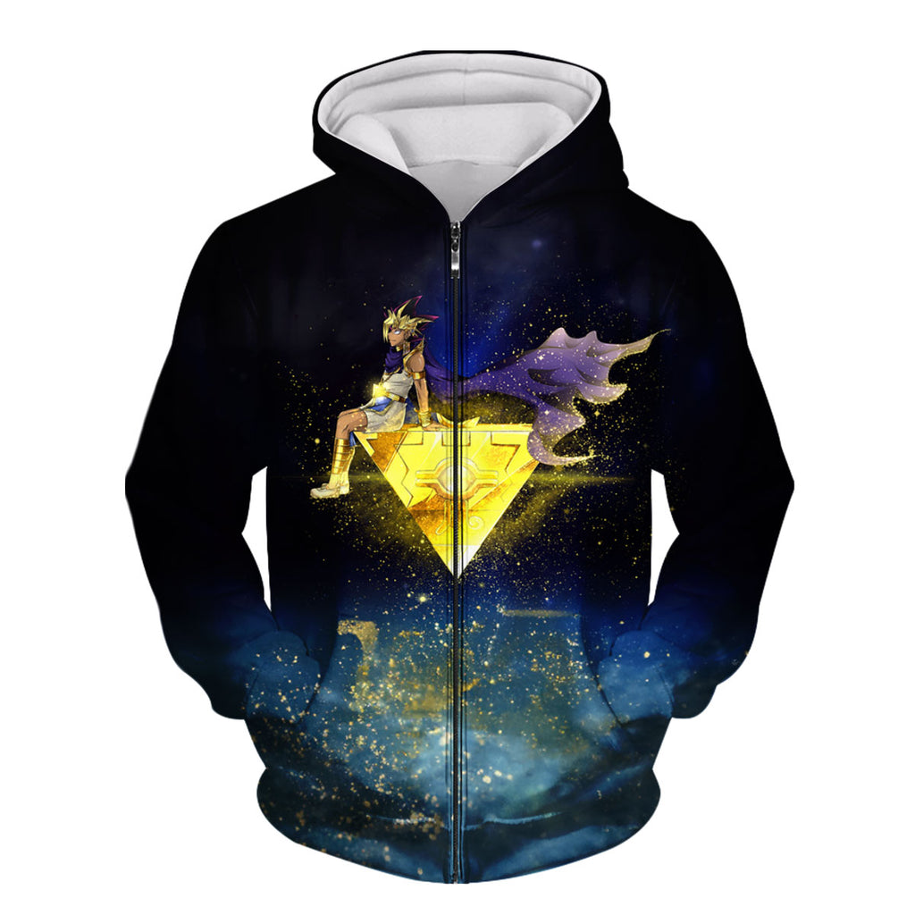 Yugioh Yami Yugi Seated On Dark Blue Millennium Puzzle Anime Apparel