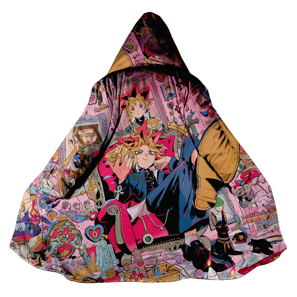Yugioh Yami Yugi Sitting Amidst Pink Trinkets Anime Apparel