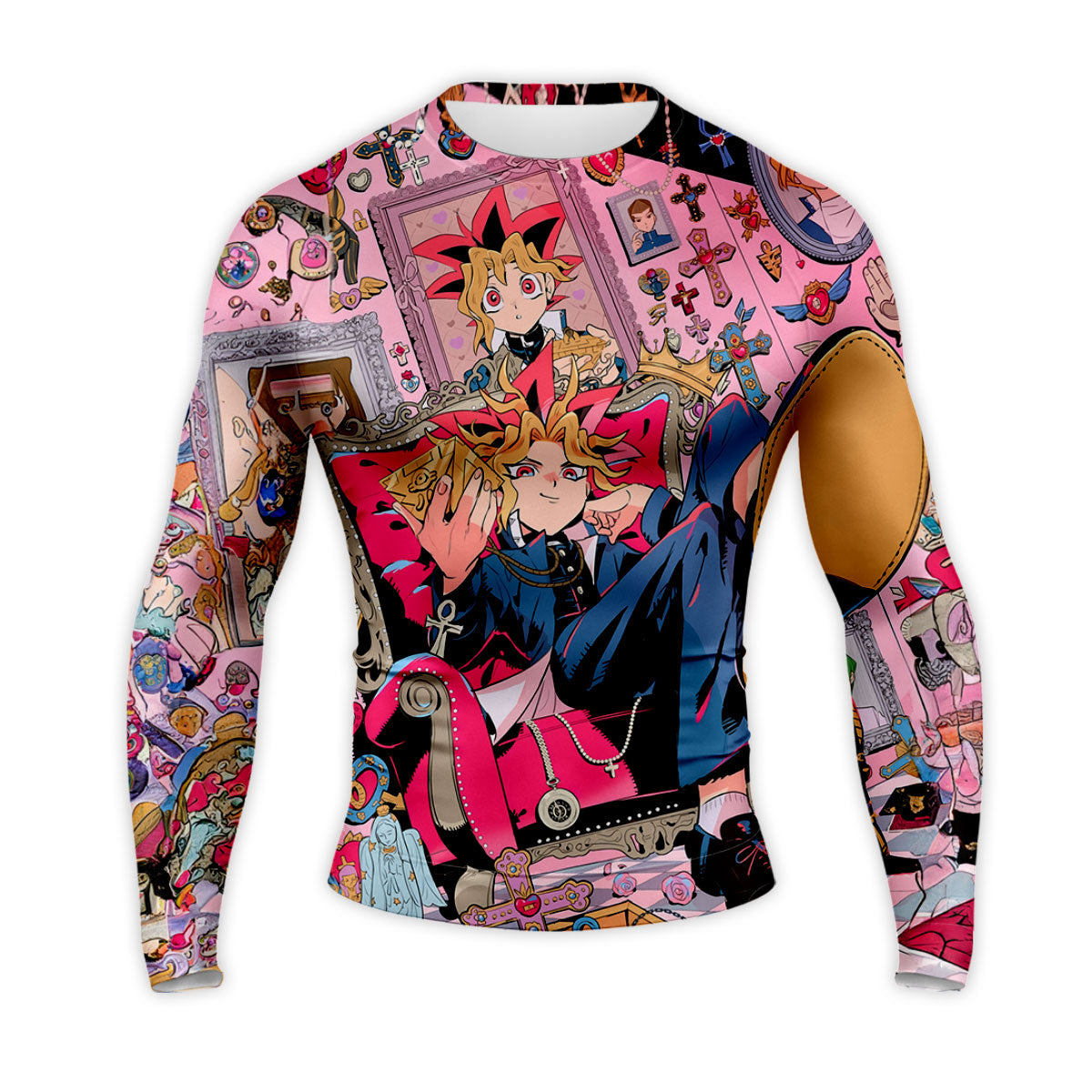 Yugioh Yami Yugi Sitting Amidst Pink Trinkets Anime Apparel