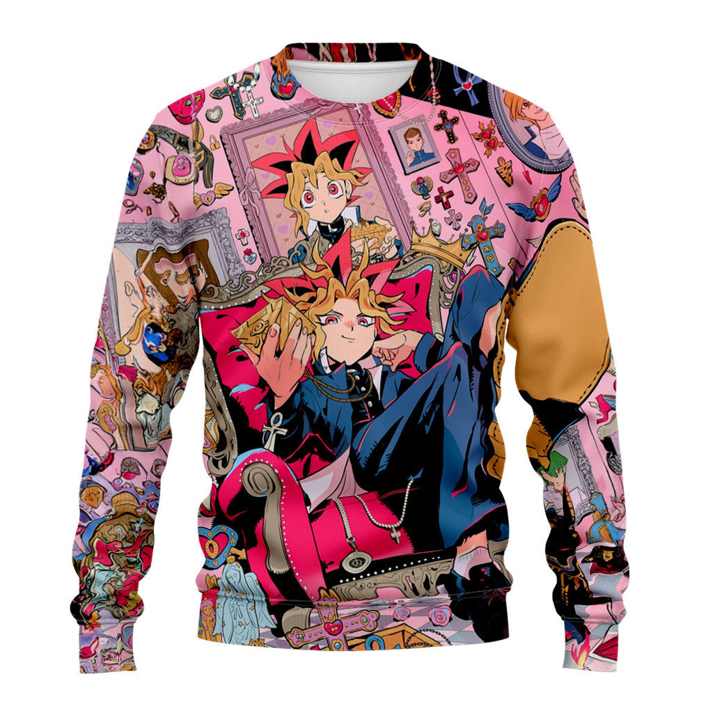 Yugioh Yami Yugi Sitting Amidst Pink Trinkets Anime Apparel