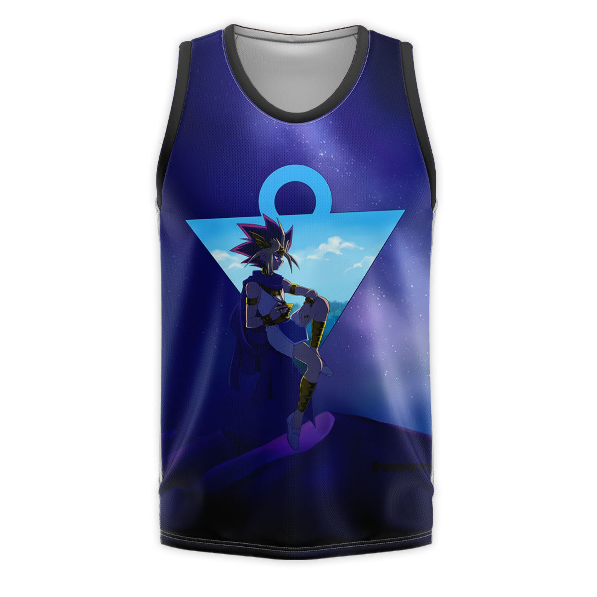 Yugioh Yami Yugi Sitting In Starry Blue Night Sky Anime Apparel