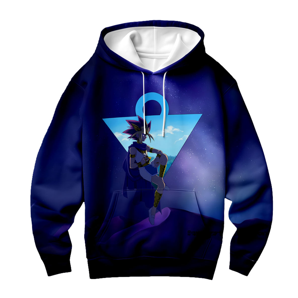 Yugioh Yami Yugi Sitting In Starry Blue Night Sky Anime Apparel