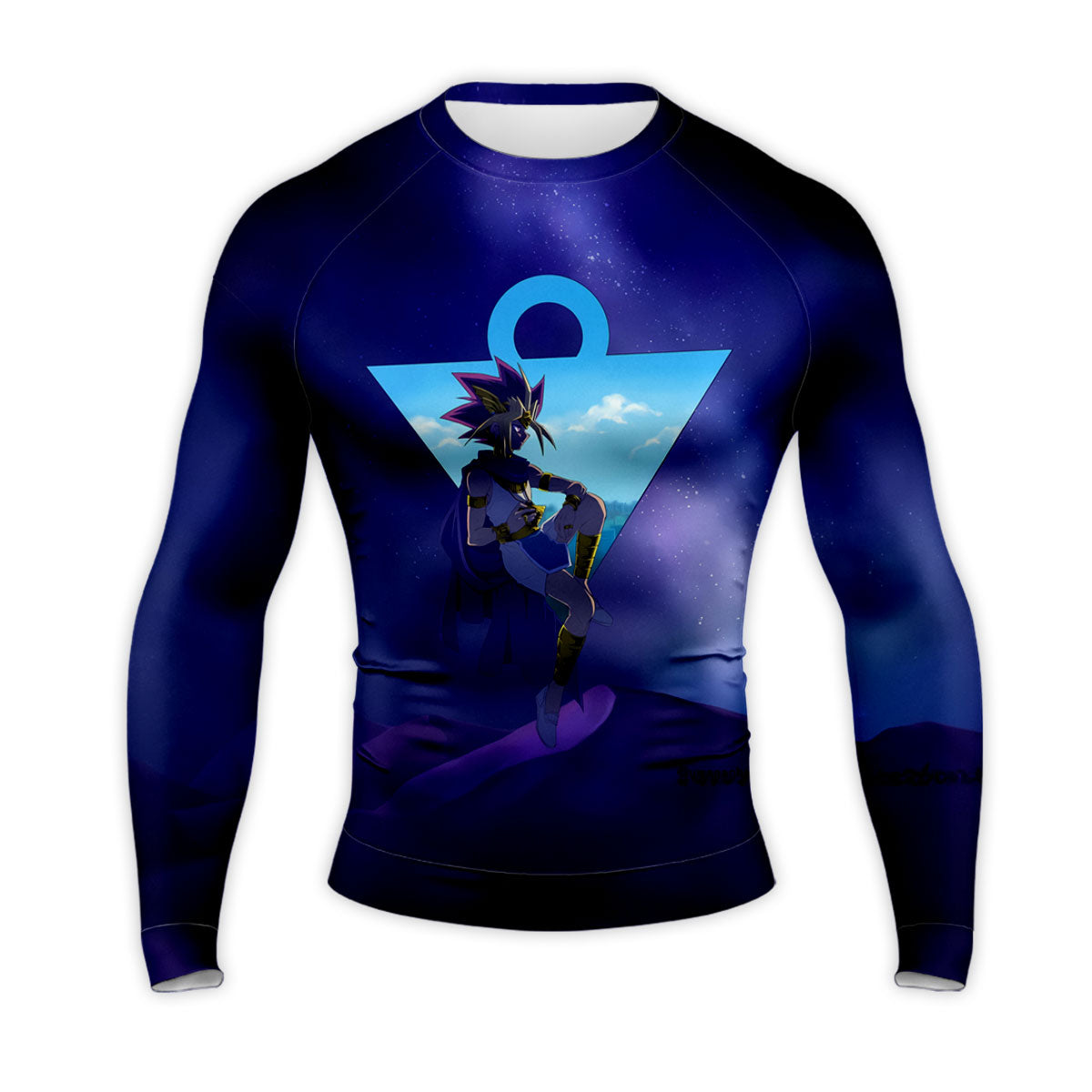 Yugioh Yami Yugi Sitting In Starry Blue Night Sky Anime Apparel