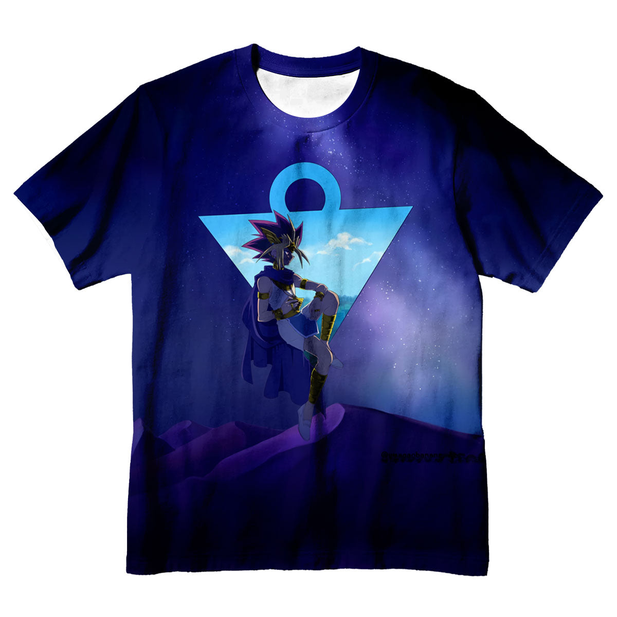 Yugioh Yami Yugi Sitting In Starry Blue Night Sky Anime Apparel