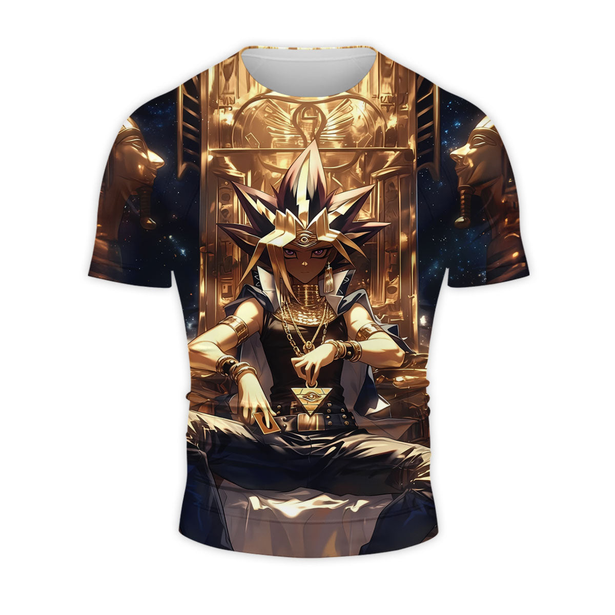Yugioh Yami Yugi Sitting On Golden Throne Anime Apparel