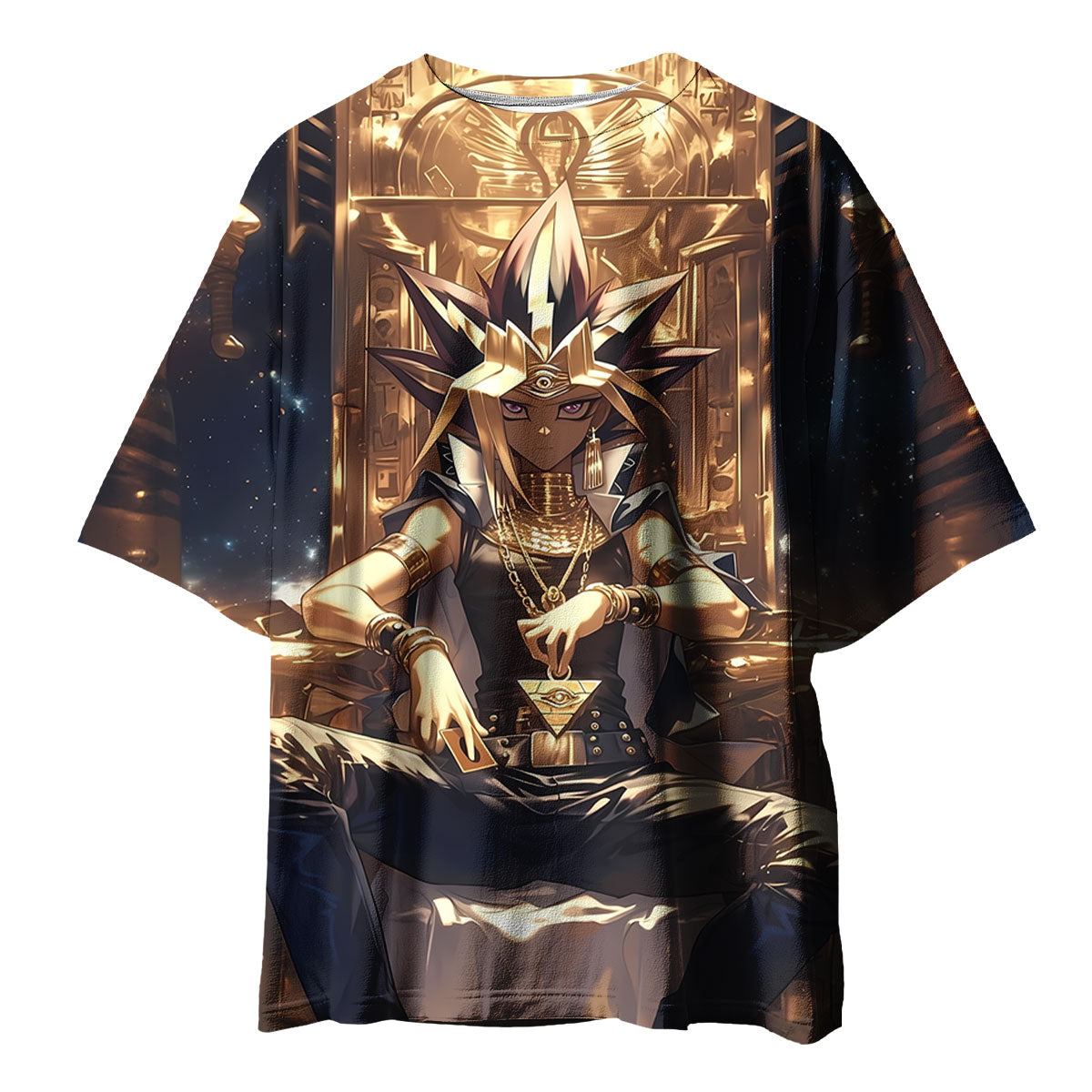 Yugioh Yami Yugi Sitting On Golden Throne Anime Apparel