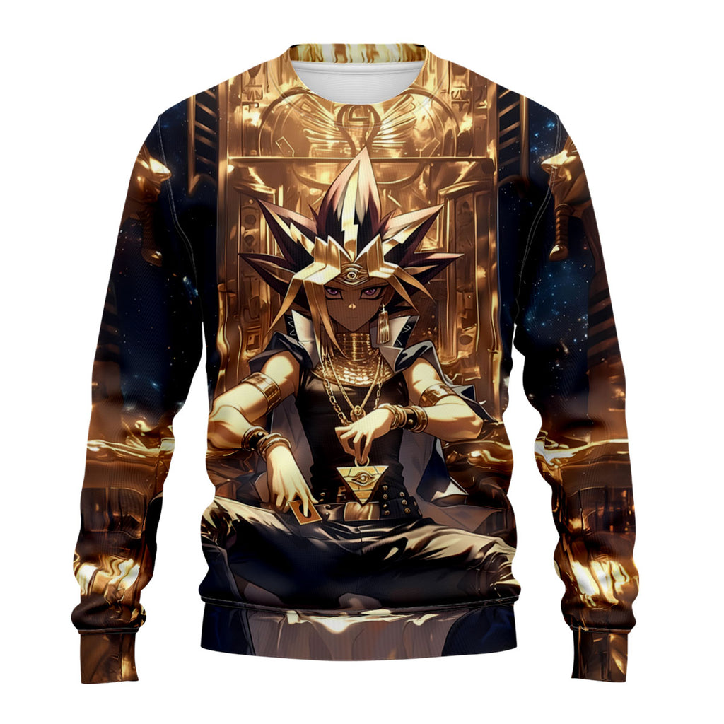 Yugioh Yami Yugi Sitting On Golden Throne Anime Apparel