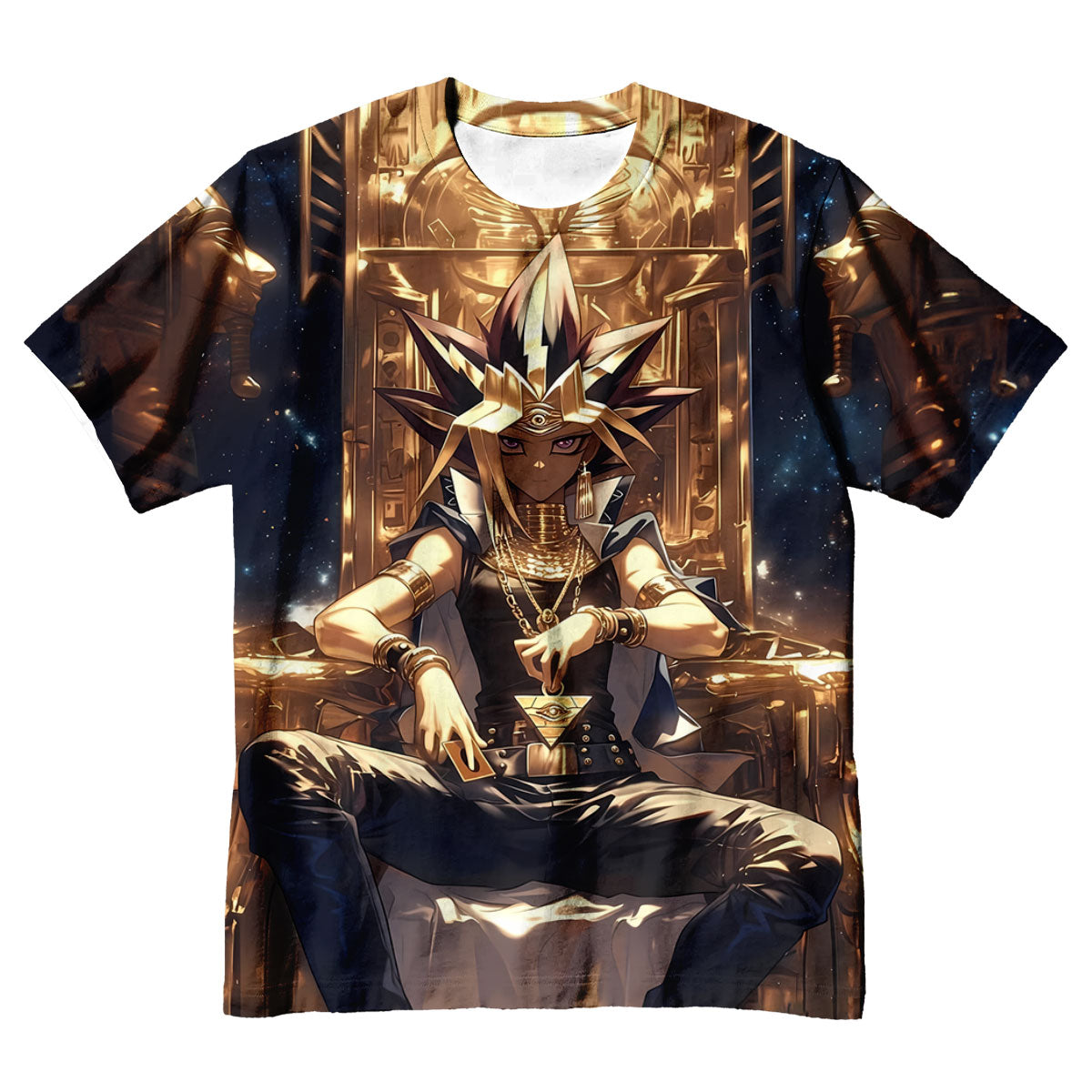 Yugioh Yami Yugi Sitting On Golden Throne Anime Apparel