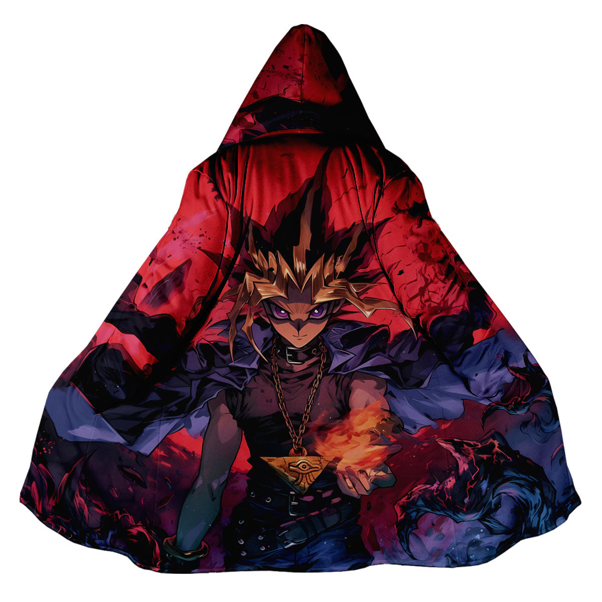 Yugioh Yami Yugi Standing In Fiery Red Background Anime Apparel